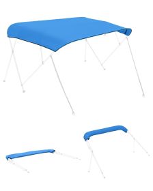 4 Bow Bimini Top Replacement Cover, 8 ft Long Durable 600D Marine Grade Waterproof Sun Shade Boat Canopy with Storage Boot